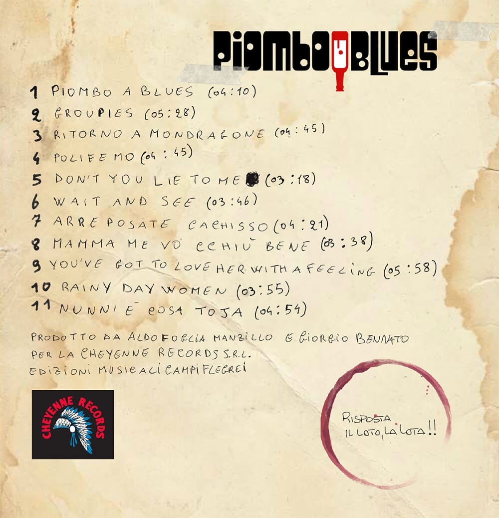 Piombo Blues - Retro Copertina